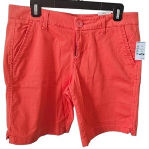 Aeropostale Womens Orange Solid Shorts Size 11/12 New